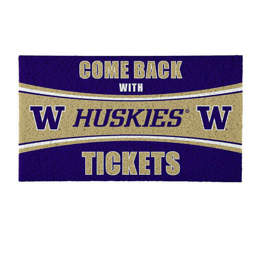 Team Sports America Everyday - 28" x 16" PVC Trapper Mat, Come Back with Tickets, University of Washi