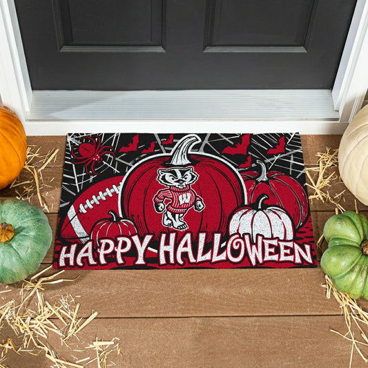 Team Sports America Recommended - University of Wisconsin-Madison Halloween PVC Mat, 28"x16"