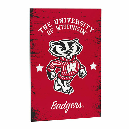 Team Sports America Exclusive - University of Wisconsin-Madison Wood Wall Sign, 16x24