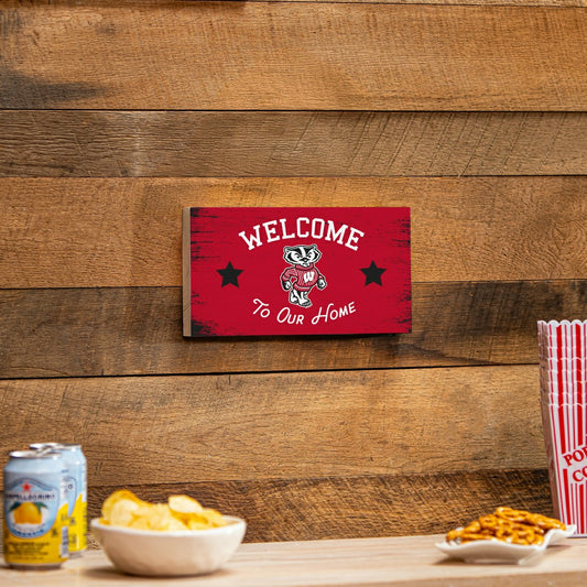 Team Sports America Everyday - University of Wisconsin-Madison Wood Wall Sign, 6x11