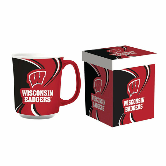 Team Sports America Essential - University of Wisconsin - Madison, 14oz Ceramic Cup of Awesome with Ma