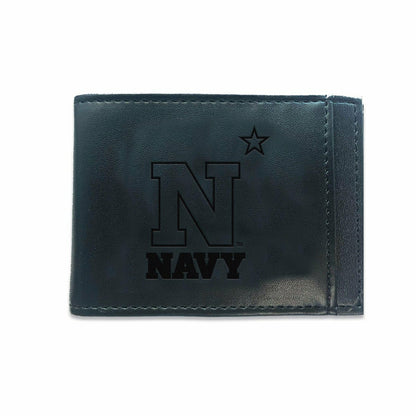 Team Sports America Everyday - Front Pocket Wallet w/ RFID Blocking, US Naval Academy, Black