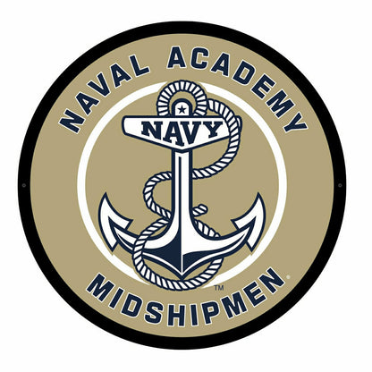Team Sports America Signature - LED Wall Decor, Round, US Naval Academy