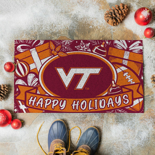 Team Sports America Recommended - Virginia Tech Holiday PVC Mat, 28"x16"