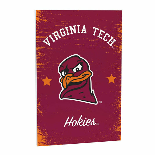 Team Sports America Essential - Virginia Tech Wood Wall Sign, 16x24