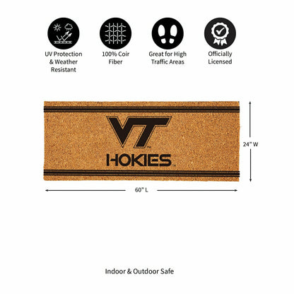Team Sports America Exclusive - Virginia Tech Extra Large One Color Coir Mat, 60"x24"