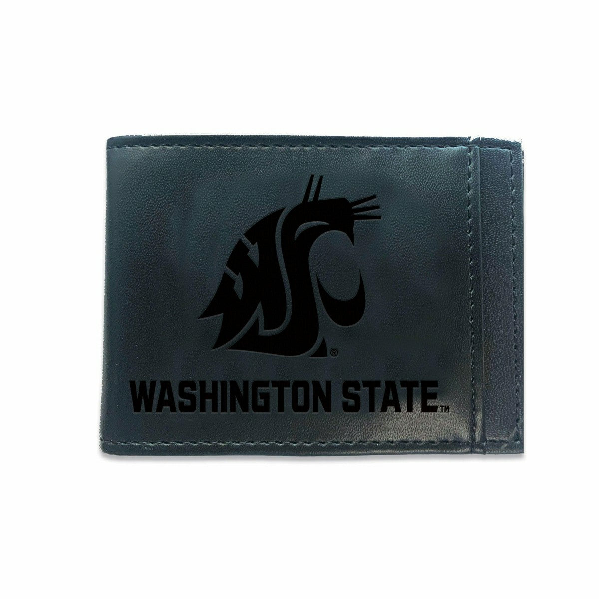 Team Sports America Recommended - Front Pocket Wallet w/ RFID Blocking, Washington State University, Bla