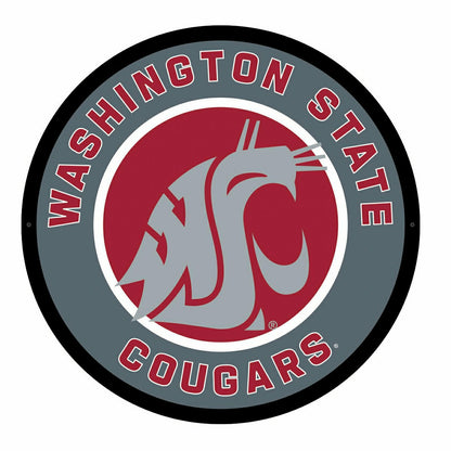 Team Sports America Exclusive - LED Wall Decor, Round, Washington State University