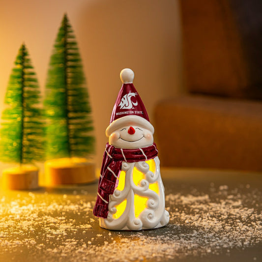 Team Sports America Everyday - Washington State University Snowman LED Statuary, 8"