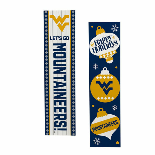 Team Sports America Exclusive - 47" Double Sided Leaner, West Virginia University, Christmas