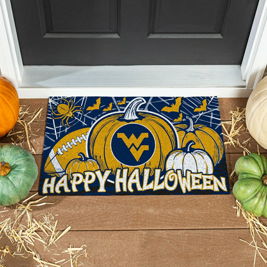 Team Sports America Signature - West Virginia University Halloween PVC Mat, 28"x16"