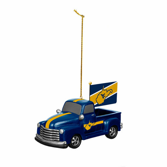Team Sports America Classic - West Virginia University Rally Truck Ornament, Set of 2