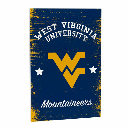 Team Sports America Essential - West Virginia University Wood Wall Sign, 16x24
