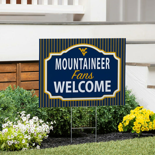 Team Sports America Trending - West Virginia University Coroplast Yard Sign, "Fans Welcome"
