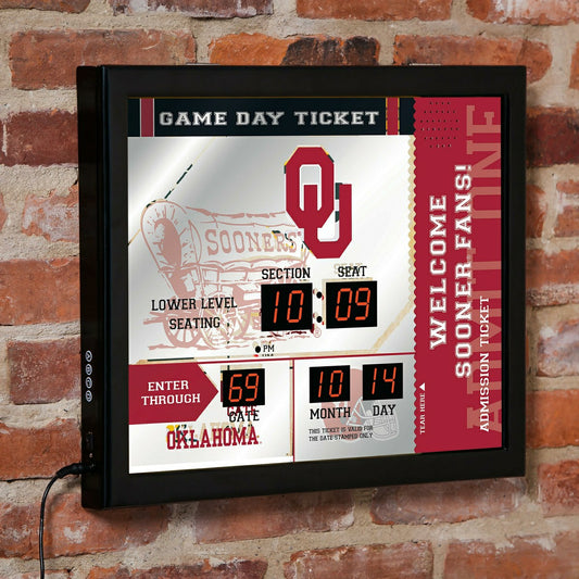 Team Sports America Recommended - Scoreboard Wall Clock, Oklahoma