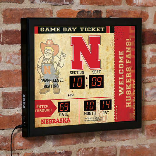 Team Sports America Everyday - Scoreboard Wall Clock, Nebraska