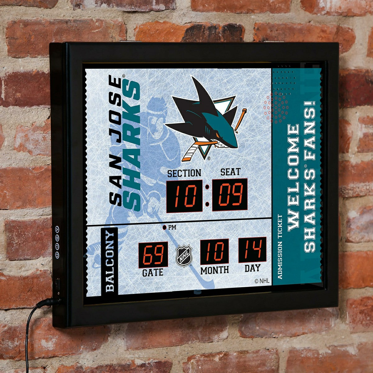 Team Sports America Value - Scoreboard Wall Clock, San Jose Sharks