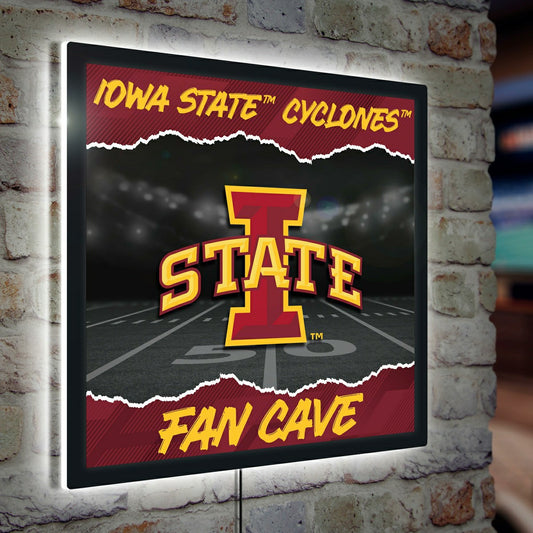 Team Sports America Trending - Iowa State University 23"H x 23"L LED Wall Decor, Edgelite, Square