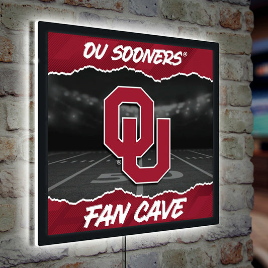 Team Sports America Value - University of Oklahoma 23"H x 23"L LED Wall Decor, Edgelite, Square