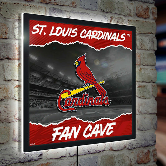 Team Sports America Signature - St Louis Cardinals 23"H x 23"L LED Wall Decor, Edgelite, Square