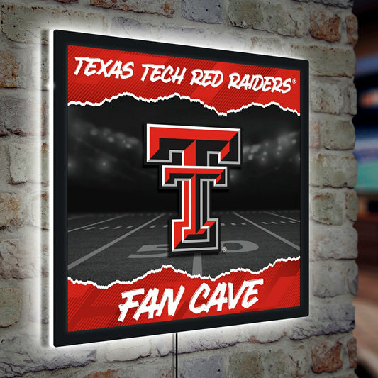 Team Sports America Classic - Texas Tech University 23"H x 23"L LED Wall Decor, Edgelite, Square