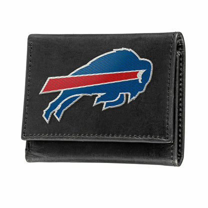 Team Sports America Classic - Buffalo Bills Black Tri-Fold Embroidered Wallet