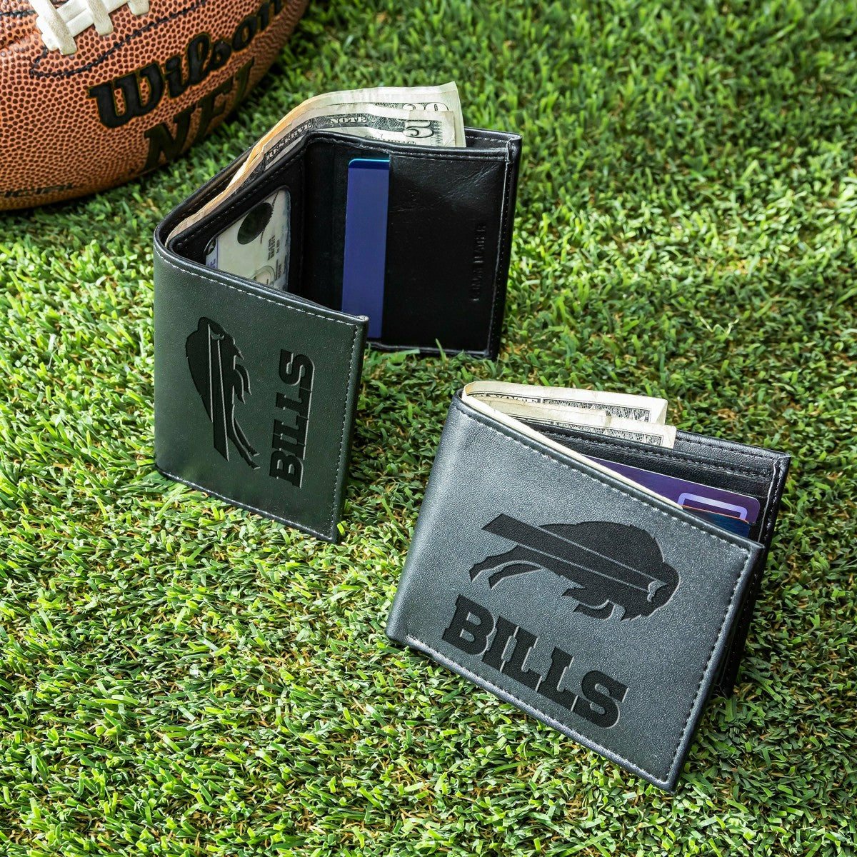 Team Sports America Recommended - Buffalo Bills, Bi-Fold and Tri-Fold Wallet Gift Set, Black