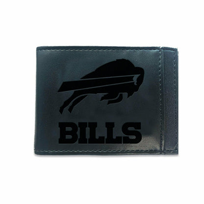 Team Sports America Essential - Front Pocket Wallet w/ RFID Blocking, Buffalo Bills, Black