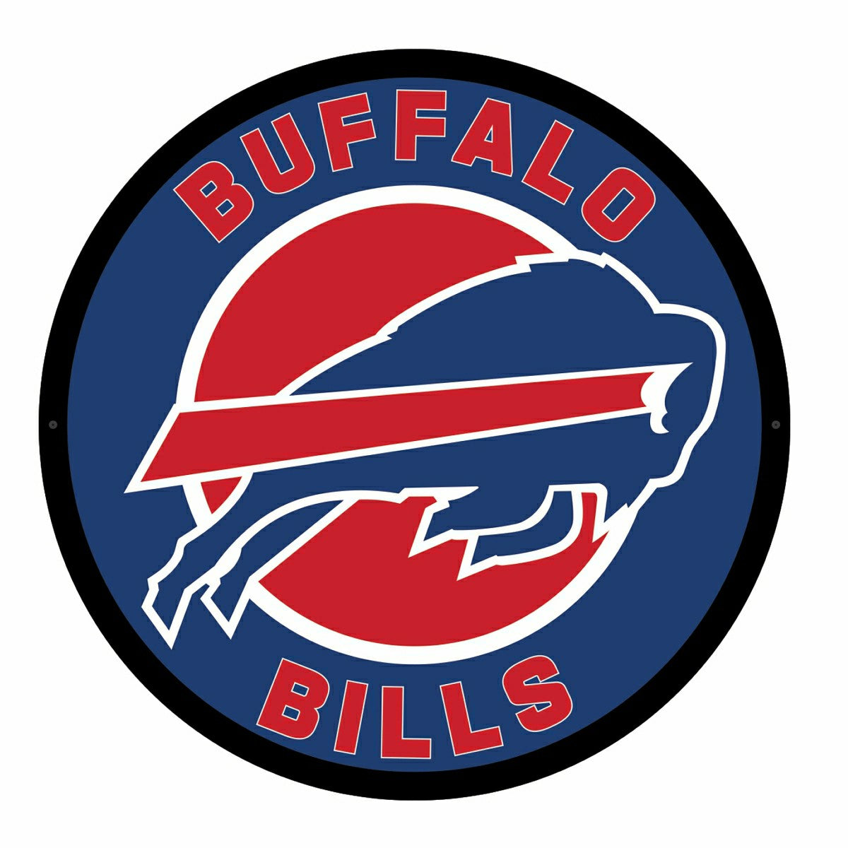 Team Sports America Signature - LED Wall Decor, Round, Buffalo Bills