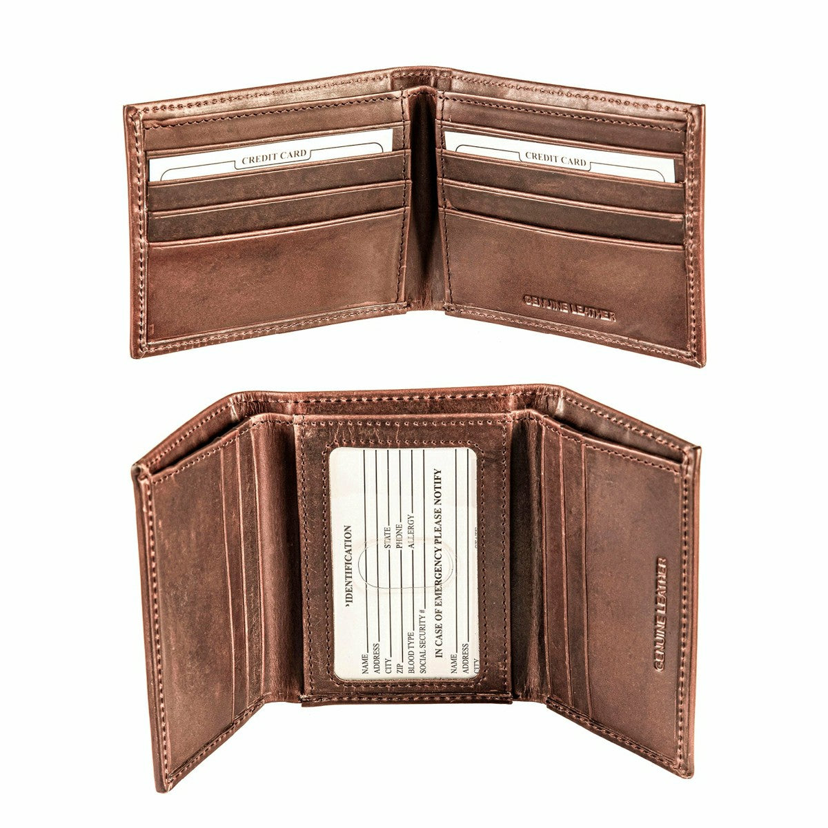 Team Sports America Classic - Baltimore Ravens, Bi-Fold and Tri-Fold Wallet Gift Set, Brown