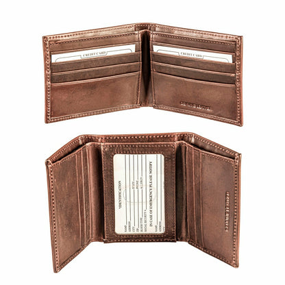 Team Sports America Classic - Baltimore Ravens, Bi-Fold and Tri-Fold Wallet Gift Set, Brown