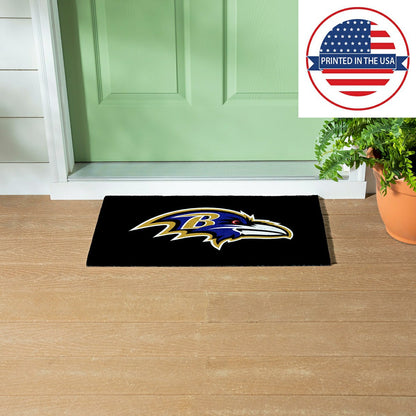 Team Sports America Exclusive - Full Color PVC Mat, 16" x 28", Baltimore Ravens