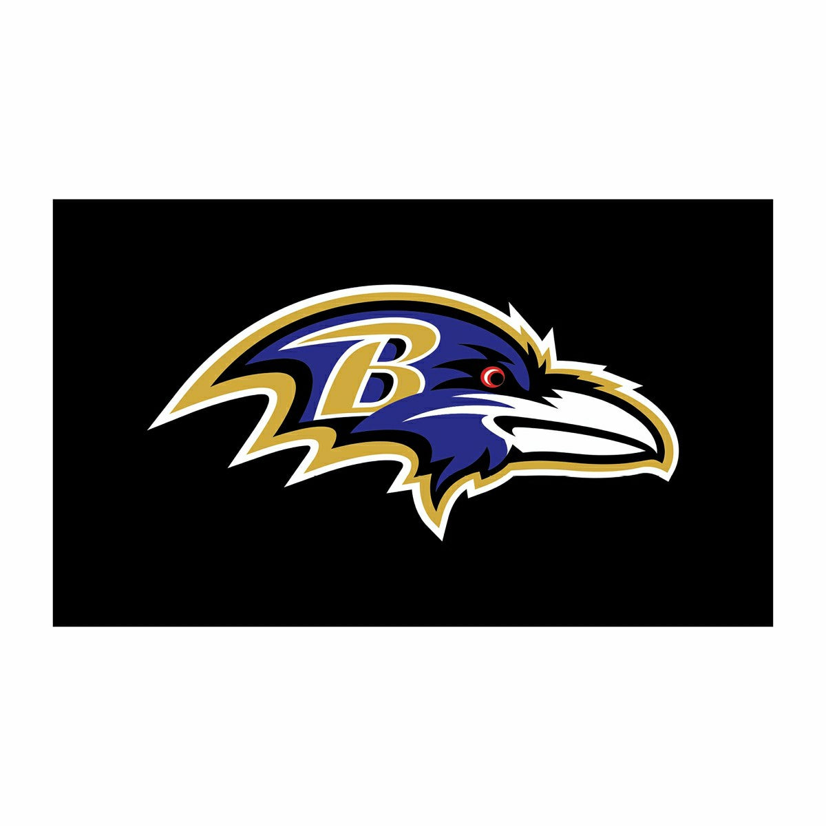 Team Sports America Exclusive - Full Color PVC Mat, 16" x 28", Baltimore Ravens