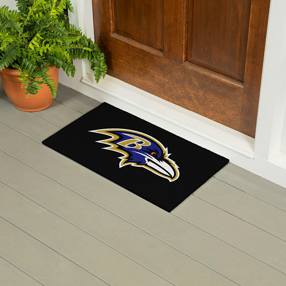 Team Sports America Exclusive - Full Color PVC Mat, 16" x 28", Baltimore Ravens