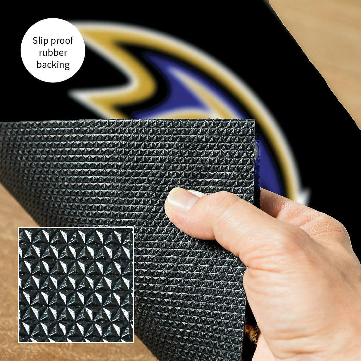 Team Sports America Exclusive - Full Color PVC Mat, 16" x 28", Baltimore Ravens