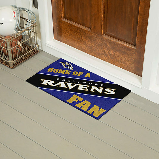 Team Sports America Signature - Baltimore Ravens, PVC Mat COLOR, Home of a Fan