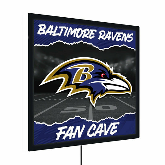 Team Sports America Exclusive - Baltimore Ravens 23"H x 23"L LED Wall Decor, Edgelite, Square