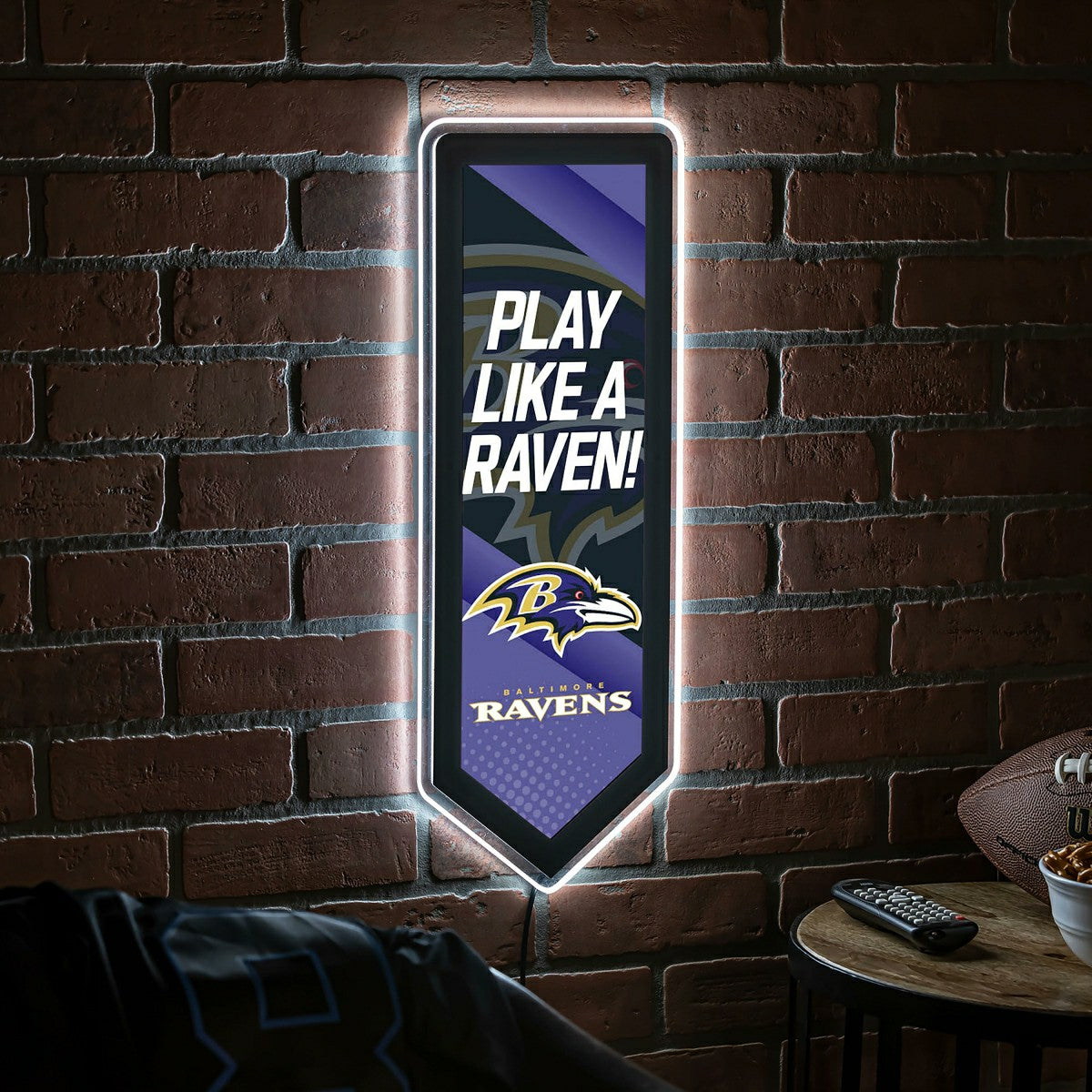 Team Sports America Value - LED Wall Decor, Pennant, Baltimore Ravens