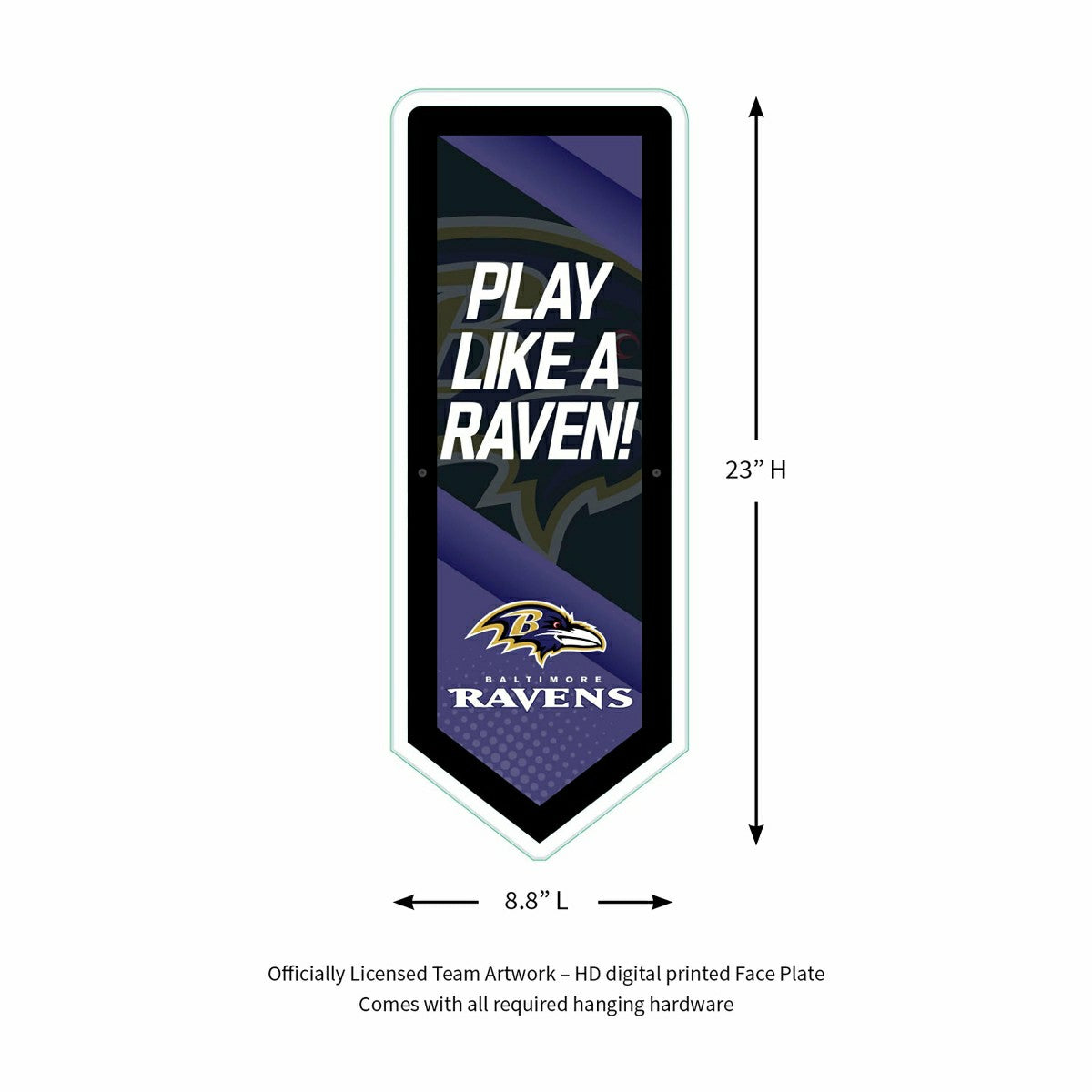 Team Sports America Value - LED Wall Decor, Pennant, Baltimore Ravens