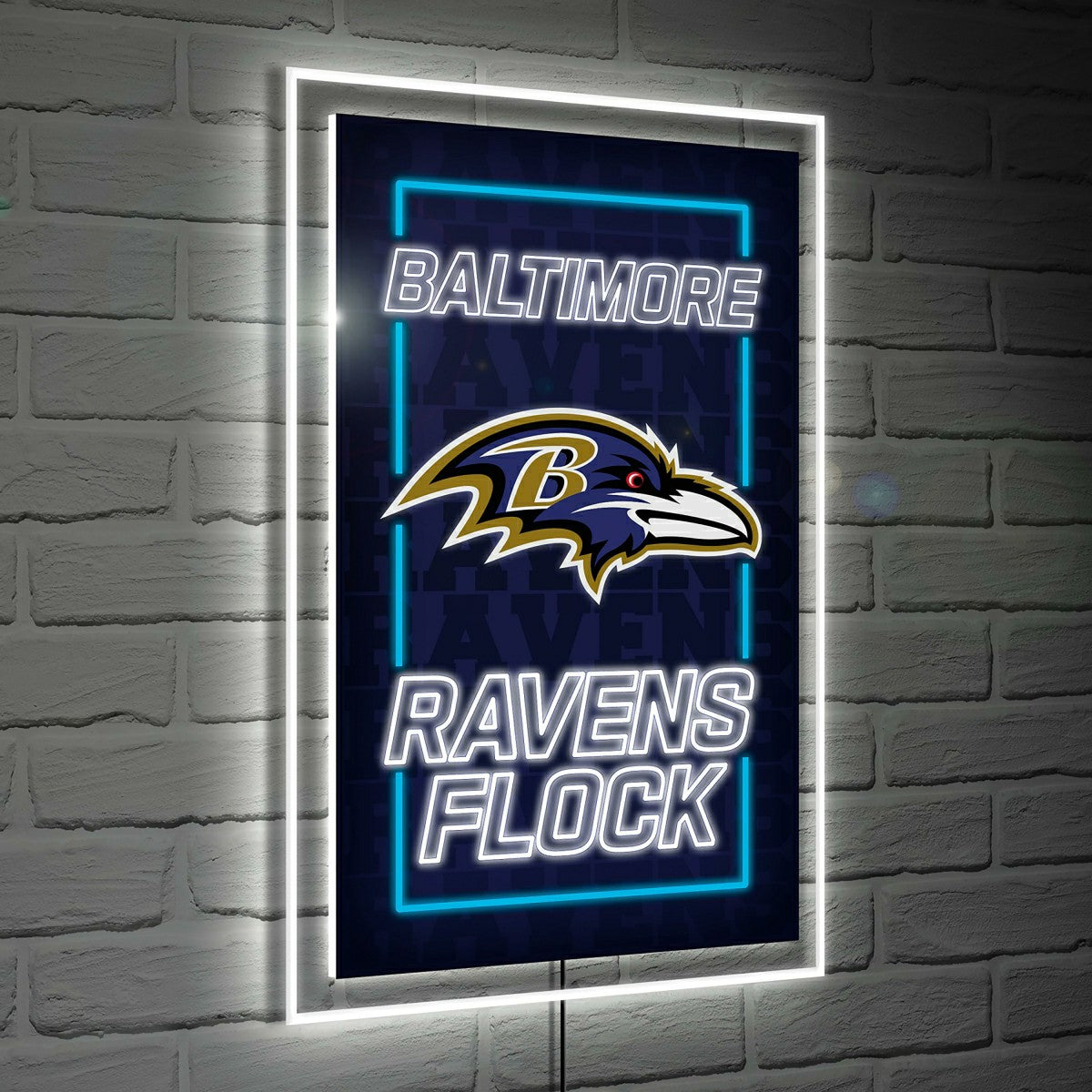 Team Sports America Trending - Baltimore Ravens NFL Football Rectangle Neolite LED Decor