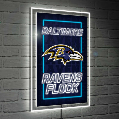Team Sports America Trending - Baltimore Ravens NFL Football Rectangle Neolite LED Decor