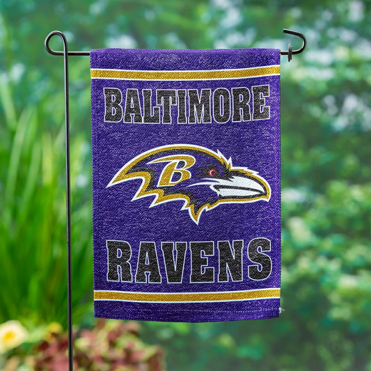 Team Sports America Best Seller - Embossed Suede Flag, GDN Size, Baltimore Ravens