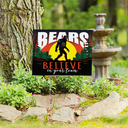 Team Sports America Exclusive - Chicago Bears Yard Sign, Bigfoot