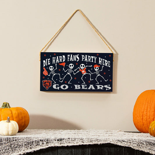 Team Sports America Signature - Chicago Bears Halloween Wood Wall Sign, 6x11