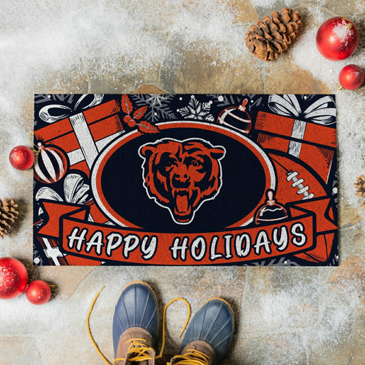 Team Sports America Everyday - Chicago Bears Holiday PVC Mat, 28"x16"