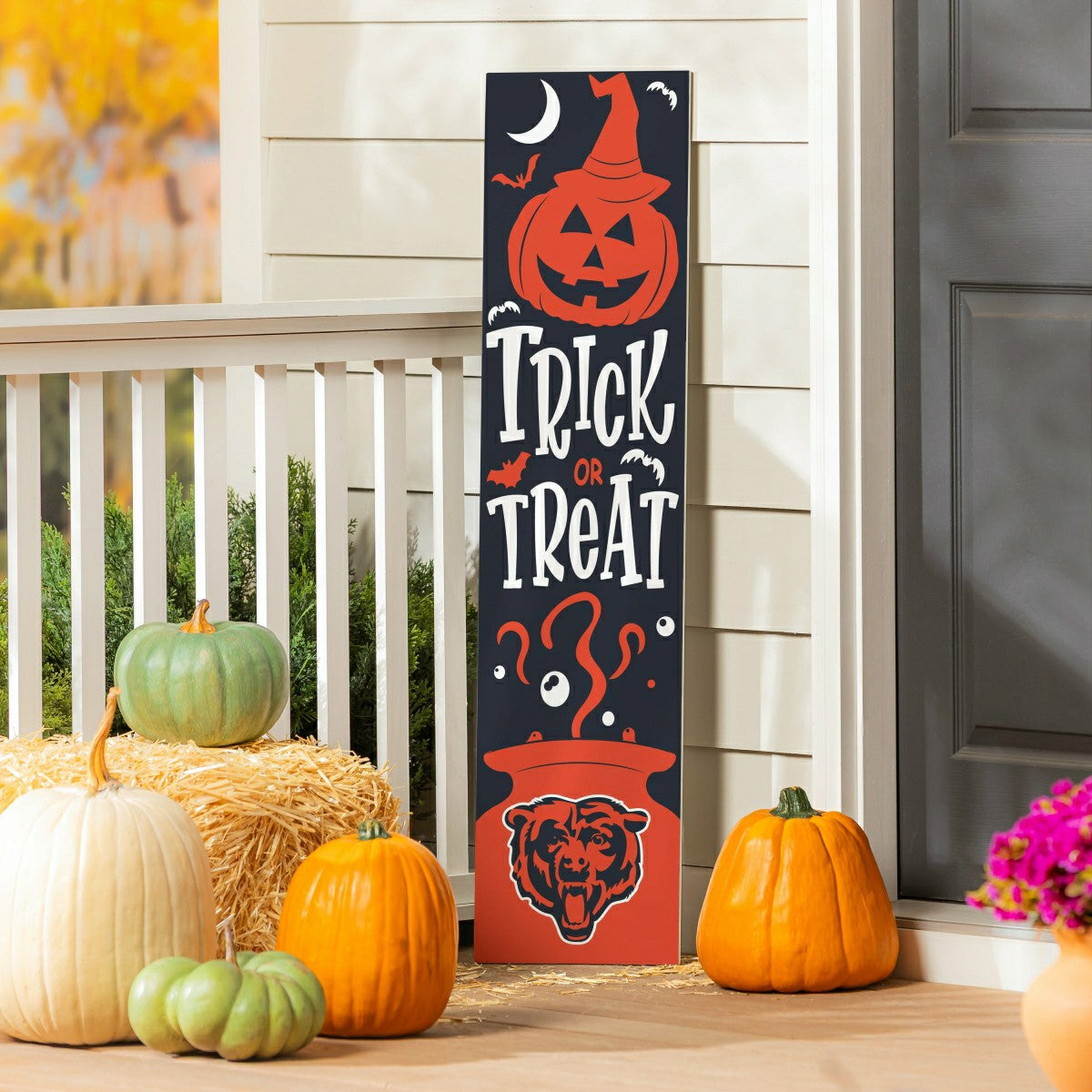 Team Sports America Trending - Chicago Bears 47" Double Sided Leaner, Halloween