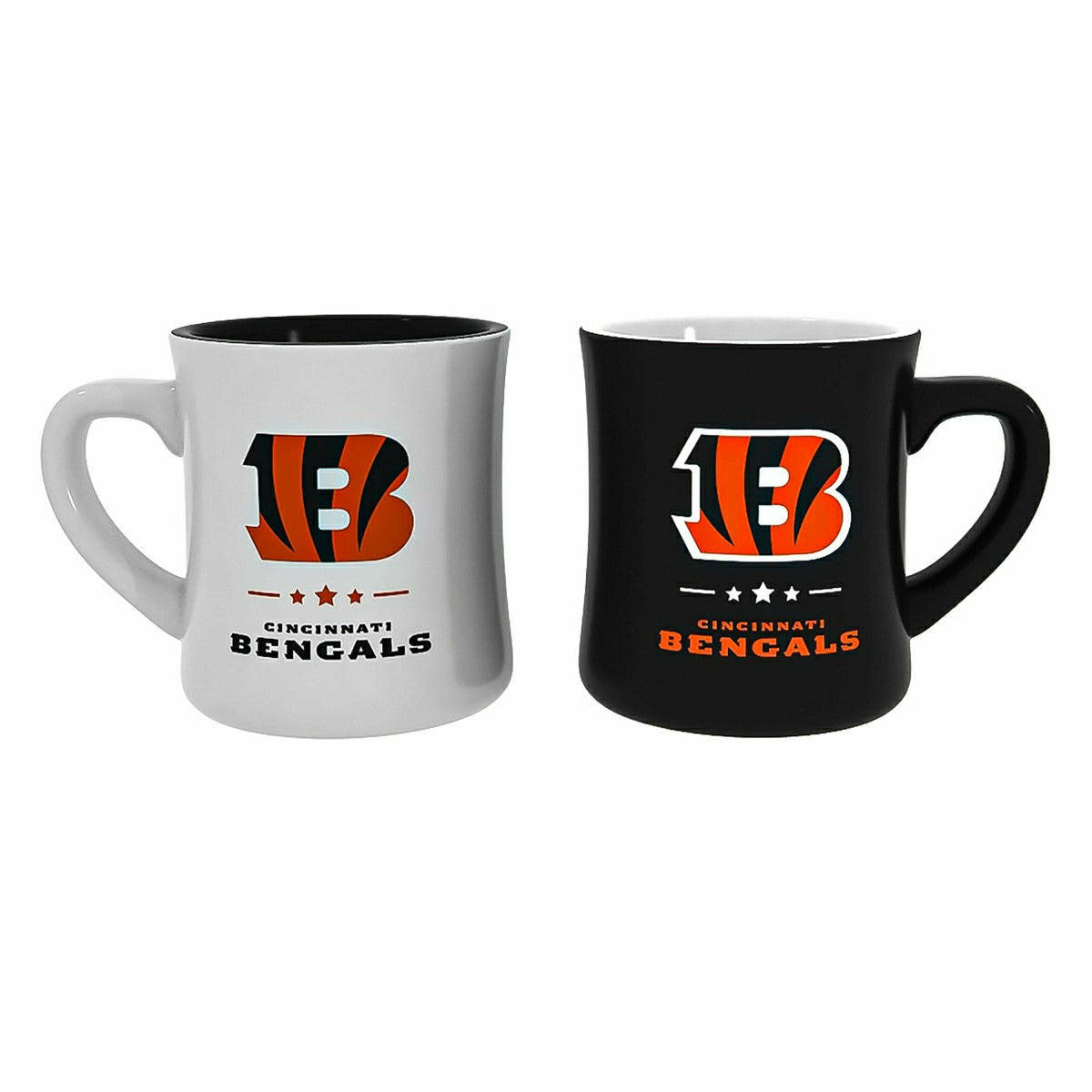 Team Sports America Recommended - Cincinnati Bengals 10oz Ceramic Cup Set, 2pc