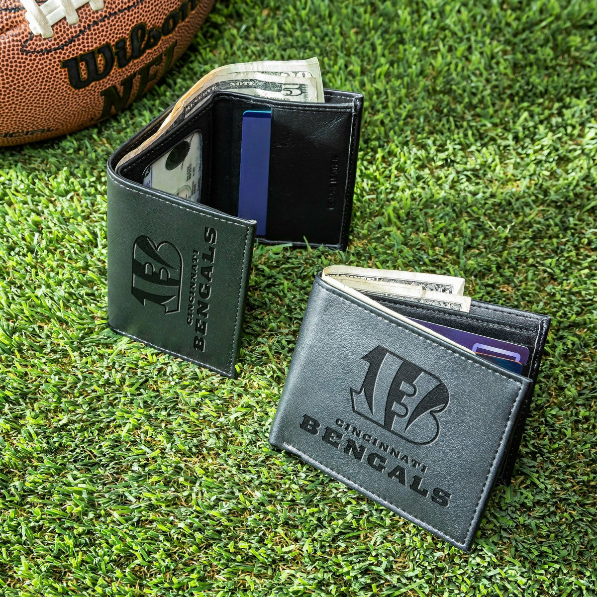 Team Sports America Everyday - Cincinnati Bengals, Bi-Fold and Tri-Fold Wallet Gift Set, Black