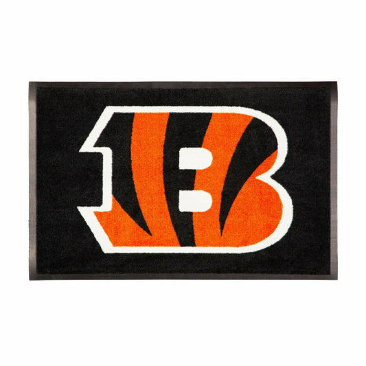 Team Sports America Signature - 2'x3' USA Made Indoor/Outdoor Entryway Mat, Cincinnati Bengals