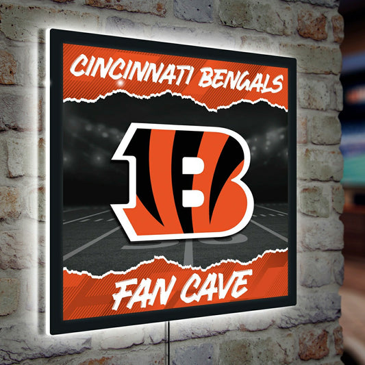 Team Sports America Value - Cincinnati Bengals 23"H x 23"L LED Wall Decor, Edgelite, Square